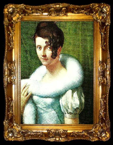 framed  Gerard Ter Borch portrait of alady, ta009-2
